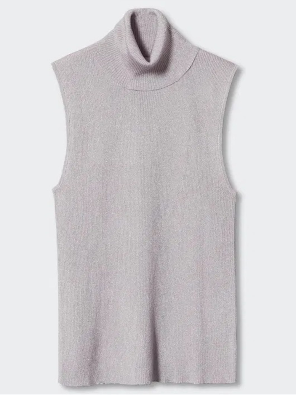 Mango Light Purple Turtleneck Knit Top in Medium